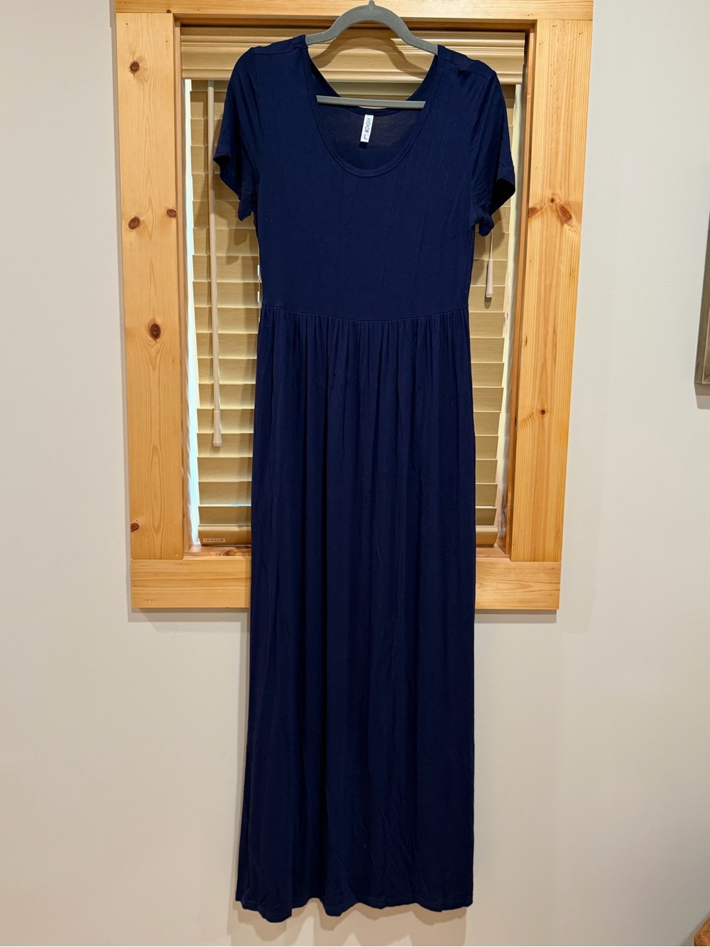 Navy Short Sleeve Maxi